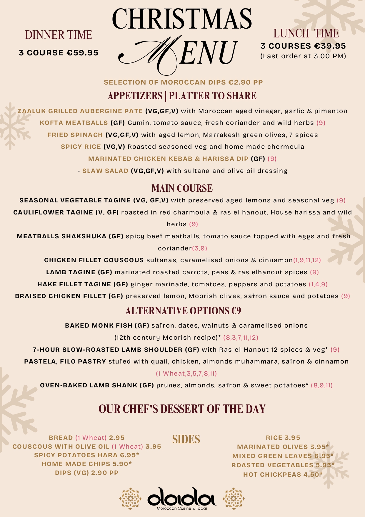 Christmas Menu